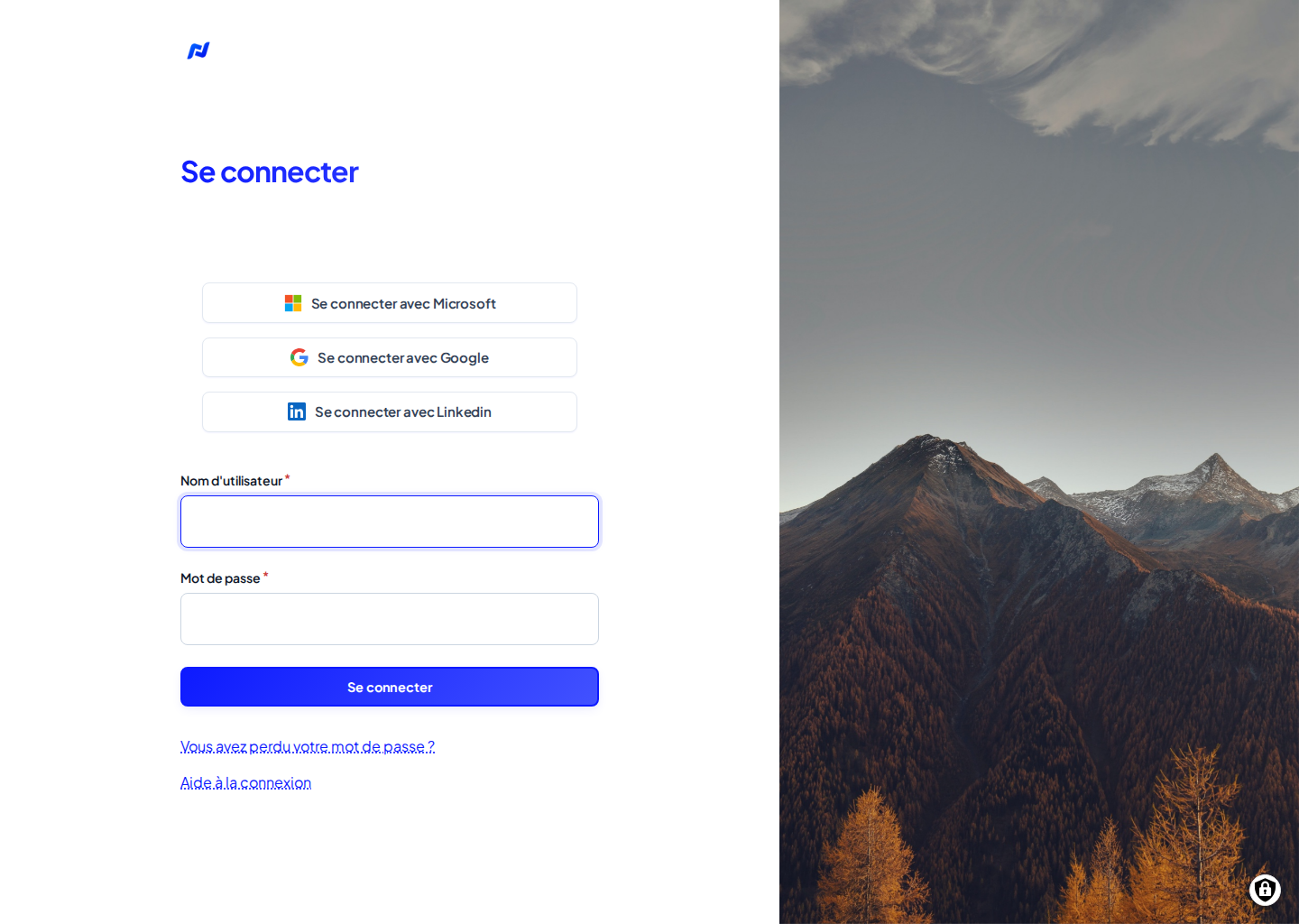 La page de connexion